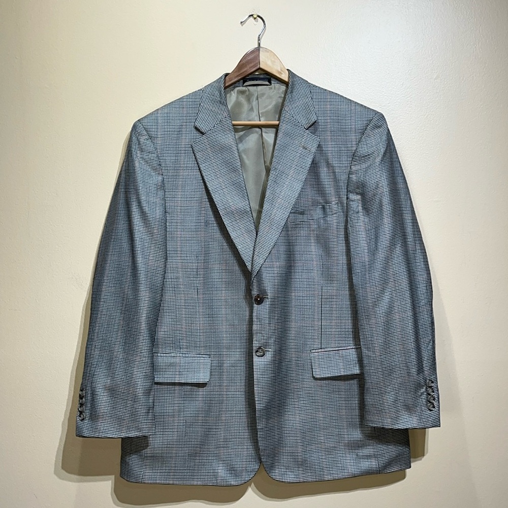 Bert Pulitzer Men's 44R Silk Wool Brown Blazer Sports Coat Jacket